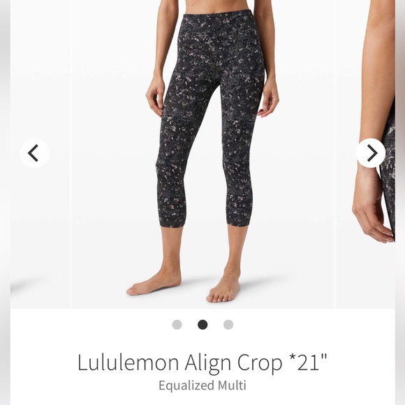 1012. NWOT - Lululemon Set Bra & 21” Crop Equalized Multi - Picture 8 of 14